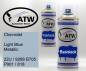 Preview: Chevrolet, Light Blue Metallic, 22U / 9288 B705 P901 / 818: 400ml Sprühdose + 400ml Klarlack - Set, von ATW Autoteile West.
